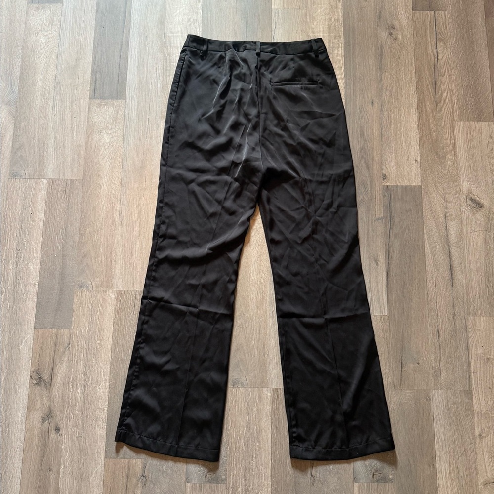 Black Silky/Satin Pants
